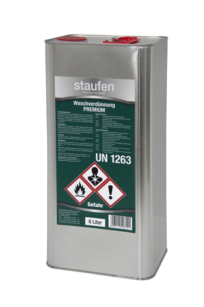 Staufen Waschverdünnung Premium 6 Liter Reiniger Verdünnung Reinigungsverdünnung