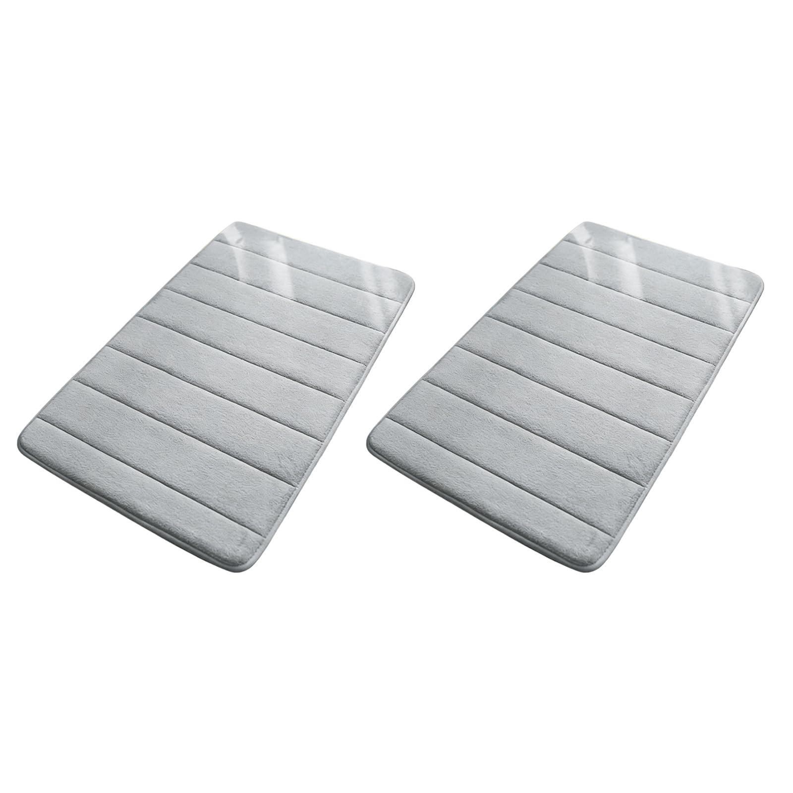 alloneslife Of 2 Absorbent Bath Mat Fast Drying Machine Washable NonSlip Memory Foam and AntiSlip Bottom Bathmat Carpet