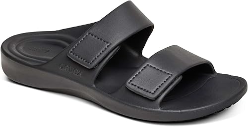 Miniatura 2 de Aetrex Men's Milos Water-Friendly Orthopedic Slides For Men - Adjustable Recovery Arch Support Mens Slide Sandals Summer