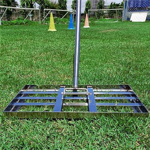 JAVYPPT Cortacésped, cortacésped de Acero Inoxidable con Cabezal de 19,6 x 10 Pulgadas, cortacésped Duradero y Resistente for Patio, jardín, Patio Trasero, Fertilizante for césped, 5,2 pies