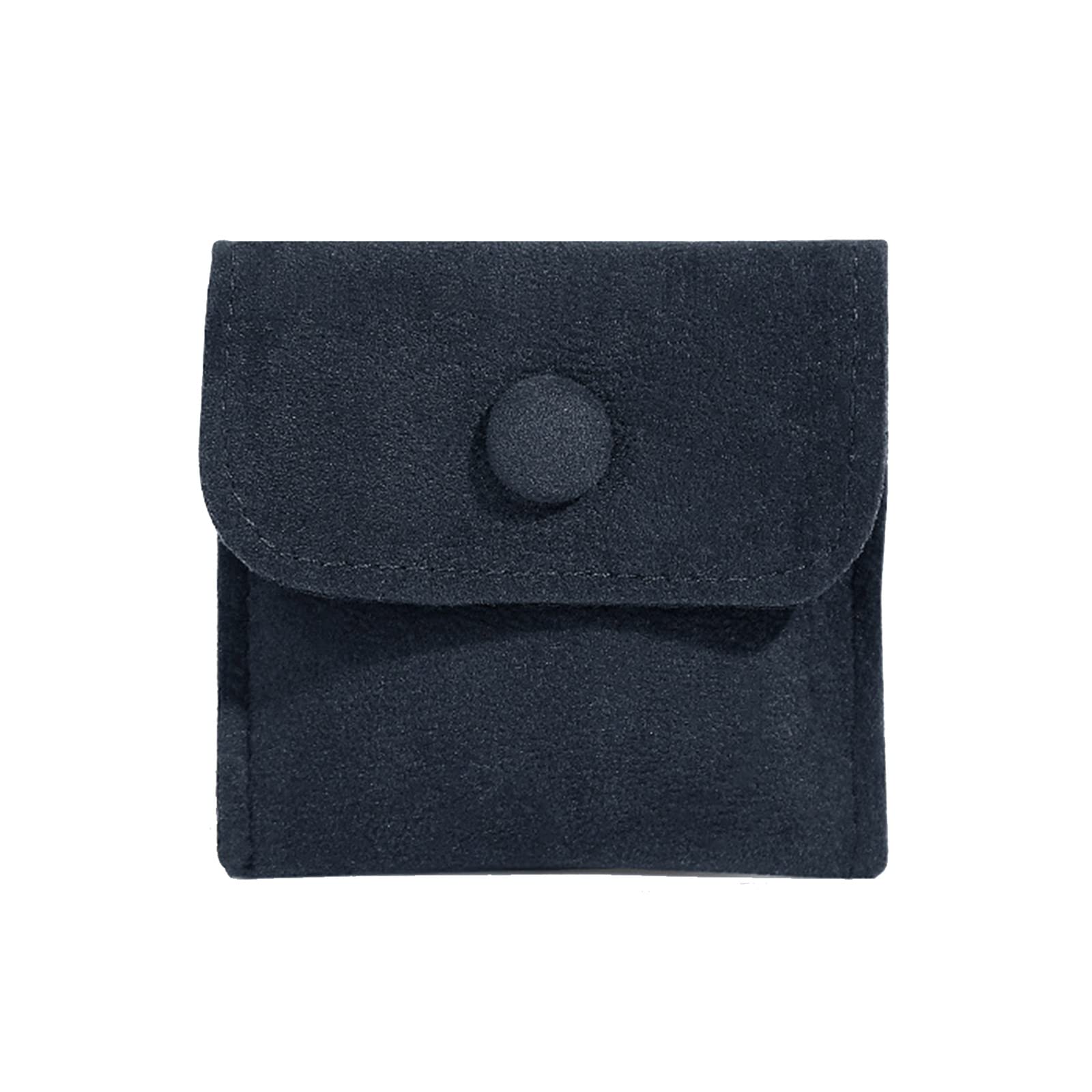 PLCPDM Soft Reusable Jewelry Bag with Closure Button Jewelry for Necklaces Rings Watch