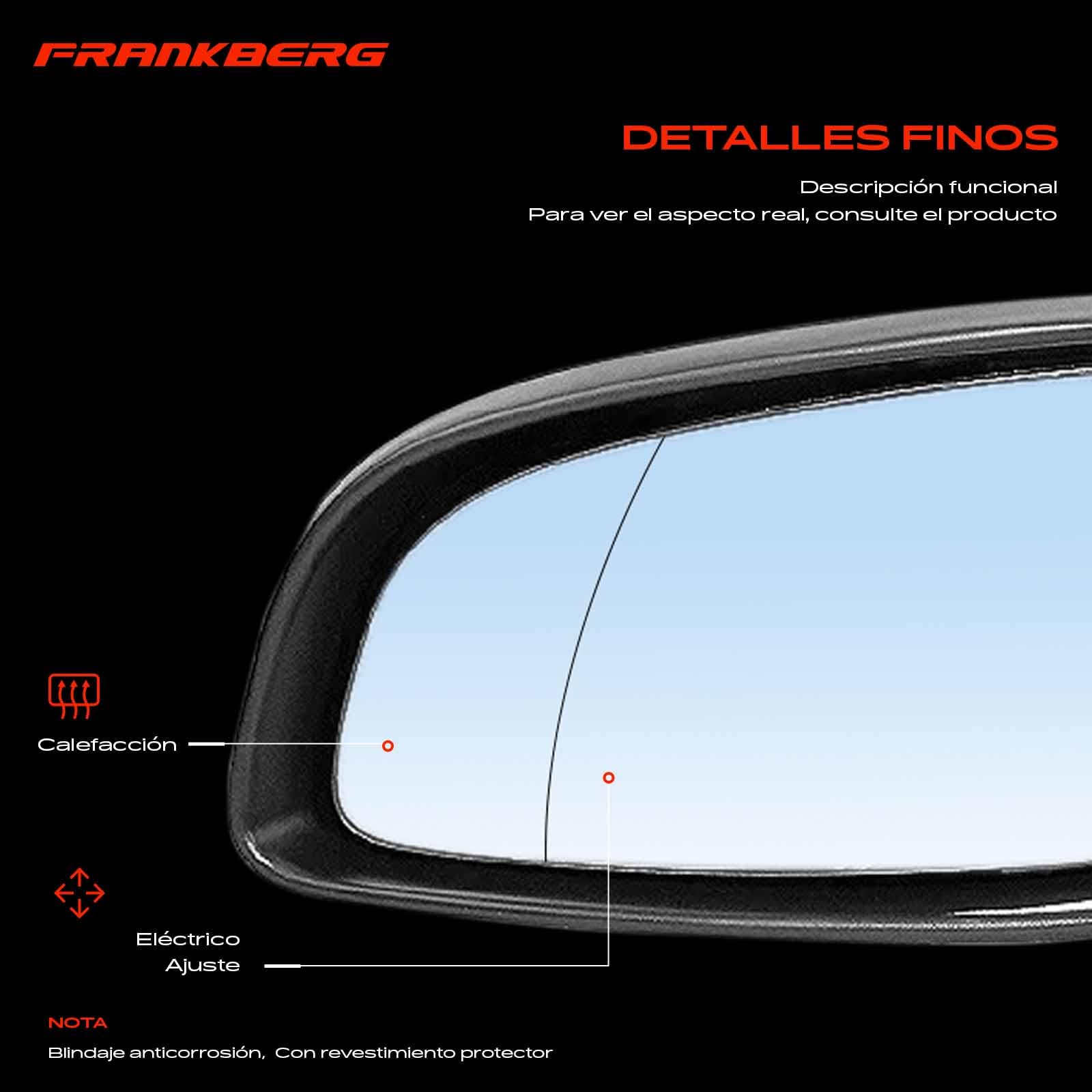 Frankberg Espejo exterior eléctrico izquierdo 6207118 | Calentado; Compatible con: Astra H A04, Caravana clásica Astra A04, Caravana Astra H A04, Astra H Berlina A04