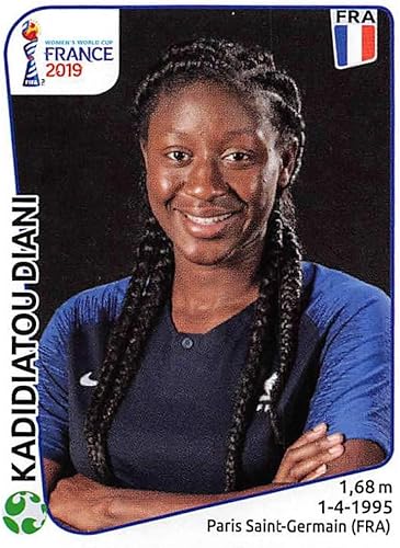 2019 Panini FIFA Women's World Cup France Album Stickers (Individual Sticker Only) Soccer #38 Kadidiatou Diani France 2 Inch by 2 12 Inch