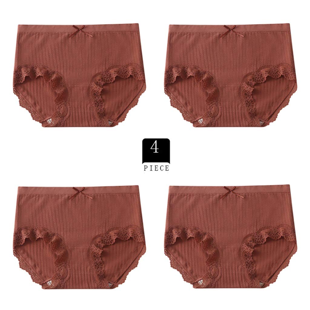 Damskie bawełniane majtki rozciągliwe hipsterskie majtki M L XL XXL duży rozmiar, opakowanie 4 szt. (kolor: C, rozmiar: XL)