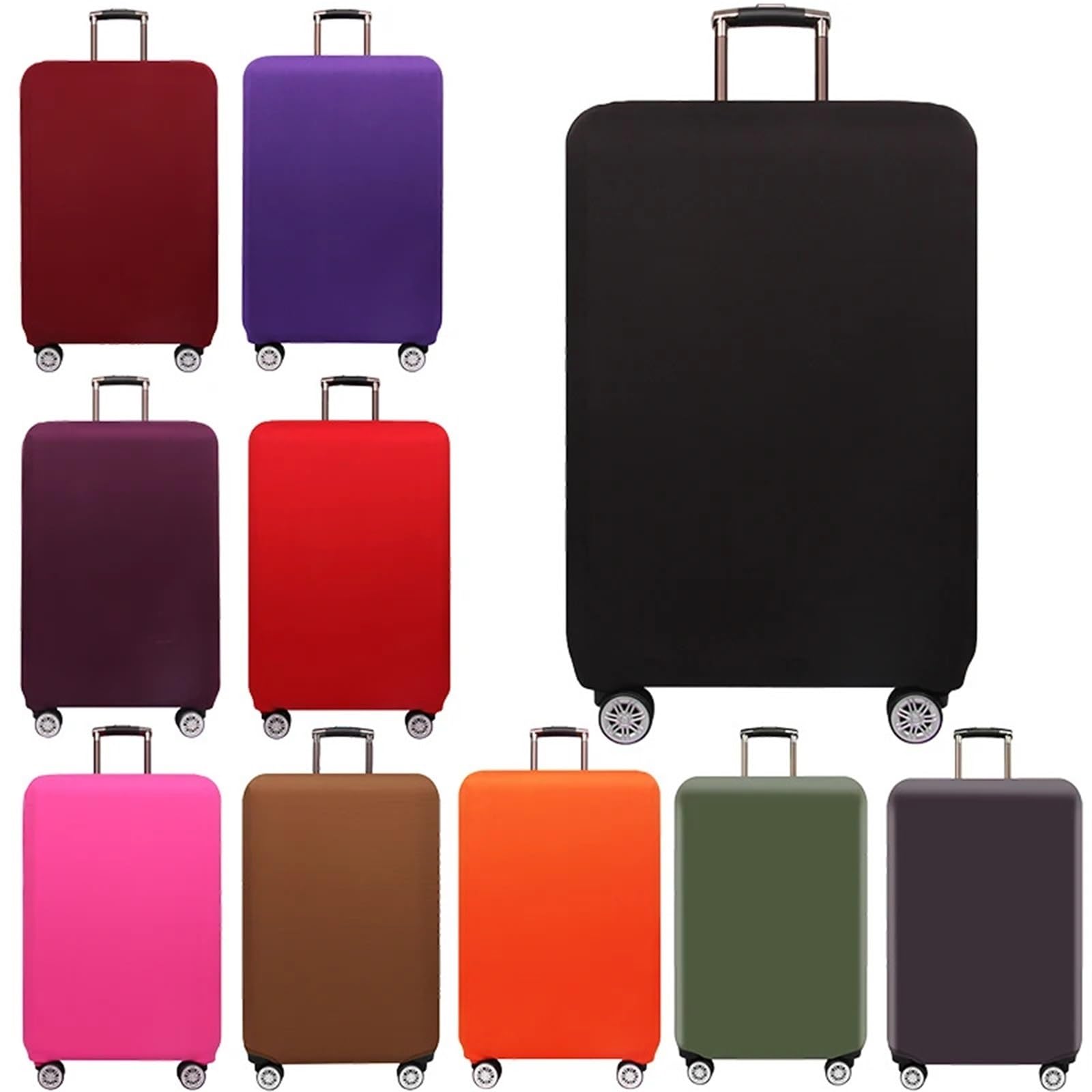Gepäckabdeckung, Stretch-Stoff, Kofferschutz, Gepäck-Staubschutzhülle, geeignet for Koffer, Reiseveranstalter Für Koffer(Rose red,M)