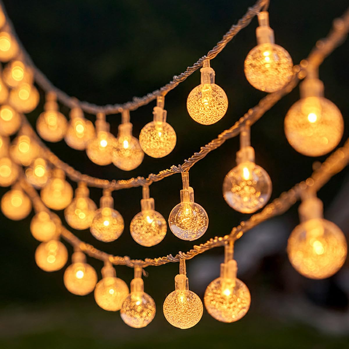 QQY LED Globe String Lights, Fairy Lights USB Powered Christmas Light for Home Party Patio Garden Wedding (10M 80LED, Warm) โ image 1