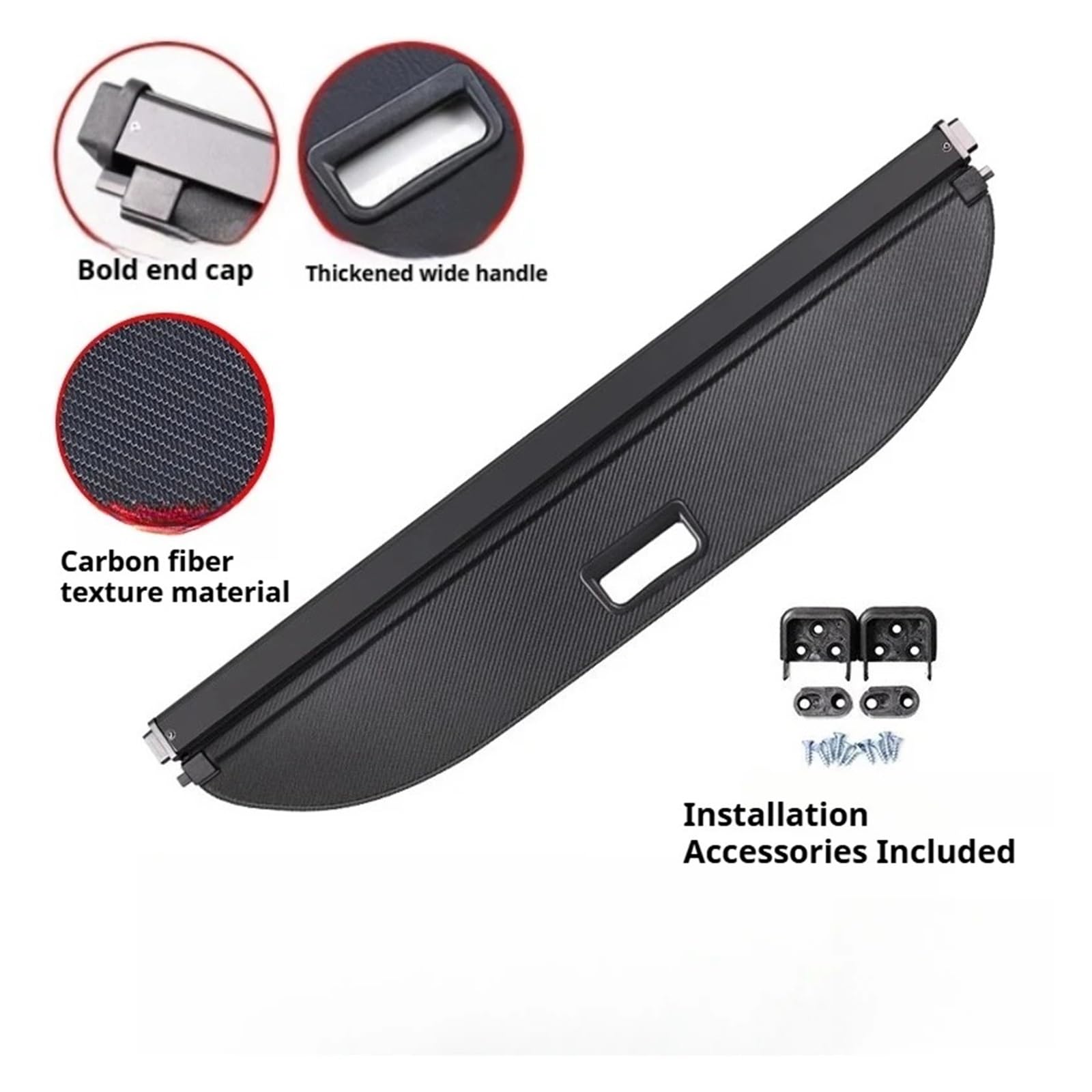 Cubierta Carga Retráctil Panel Almacenamiento para Maletero Trasero Coche, Cortina Escalable, Organizador, para DongFeng para Nammi para Box 01 2025 2026 Privacidad Cargo(C)