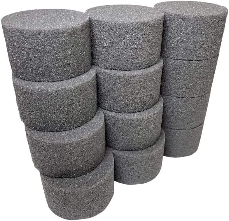 Pack of 12 Round Dry Floral Foam Cylinders – Versatile Craft Foam for Artificial Flowers, Sweet Hampers, Floristry, Wedding, Funeral, Cemetery & Grave Displays -12 Round Cylinders