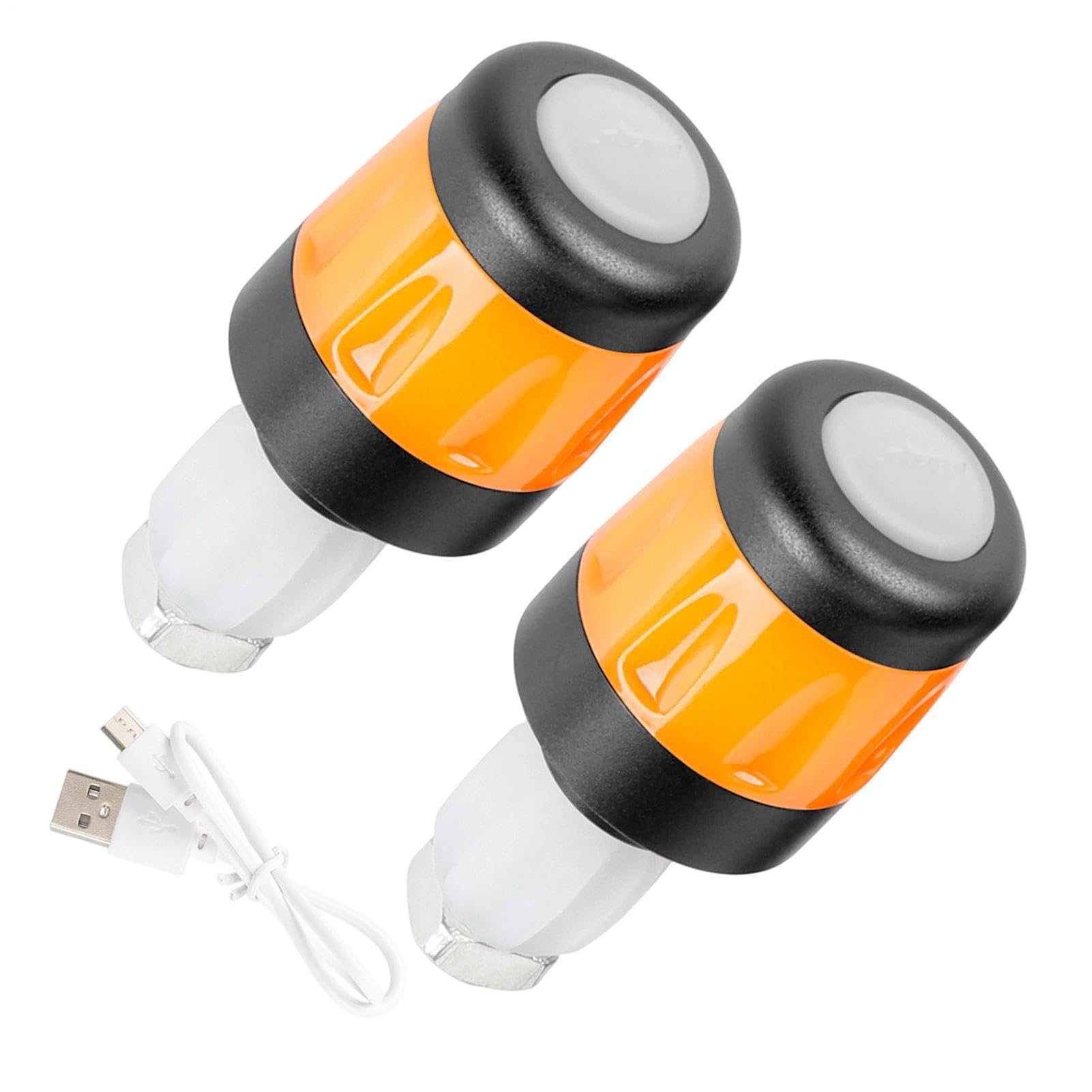 Clignotants de vélo, poignée de guidon LED rechargeable par USB – Indicateurs de scooter électrique – pour vélo, équitation de nuit, parking, trajet, route urbaine, montagne