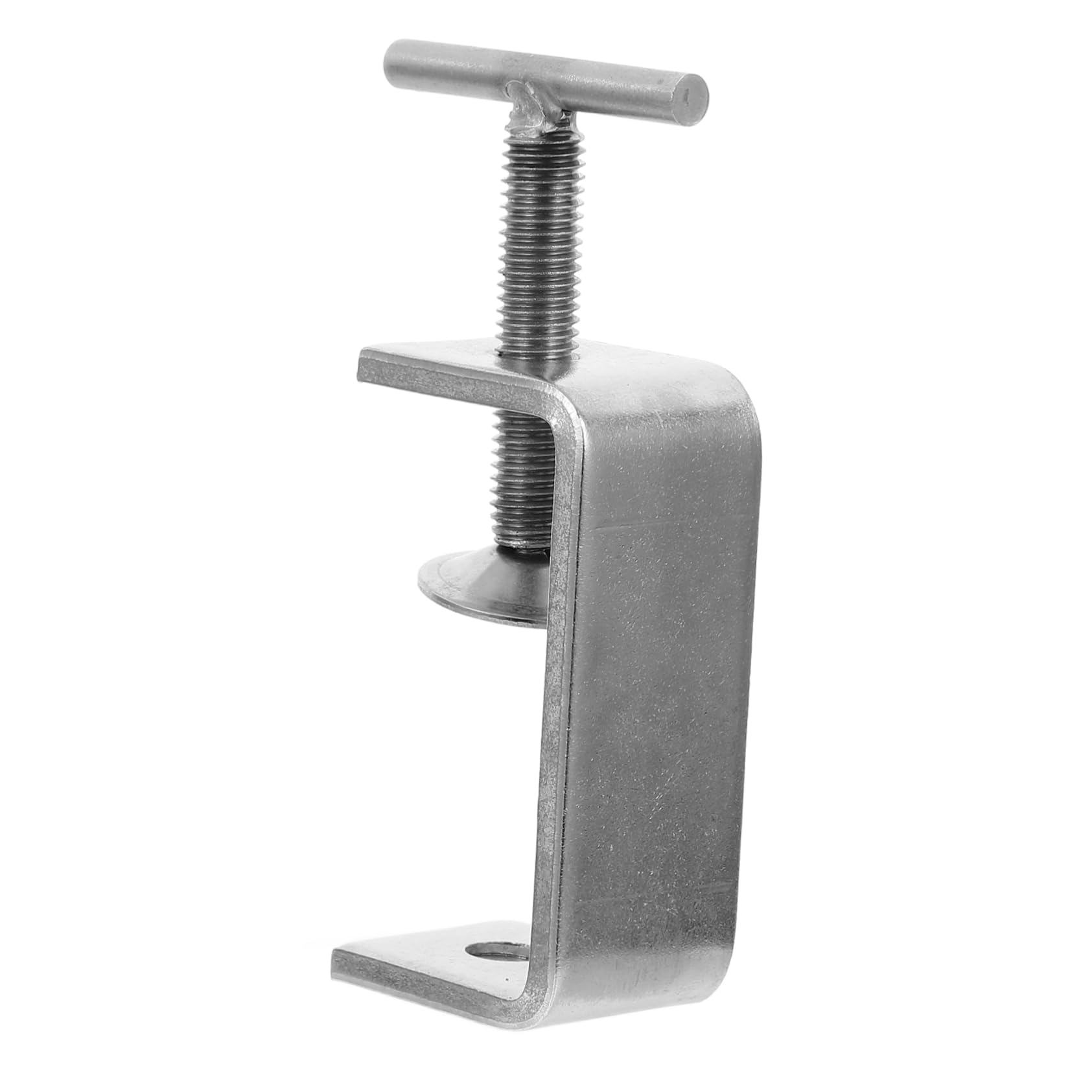 MUCKLILY Stainless Clip Desk Mount Clamp 2pcs Table Mount Clamps Easy Adjustment for Woodworking Office Workshop