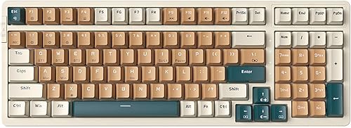 Teclado mecánico inalámbrico, triple modo 2.4GUSB-CBT teclados para juegos de 100 teclas retroiluminación RGB, teclado de interruptor azul Teclados