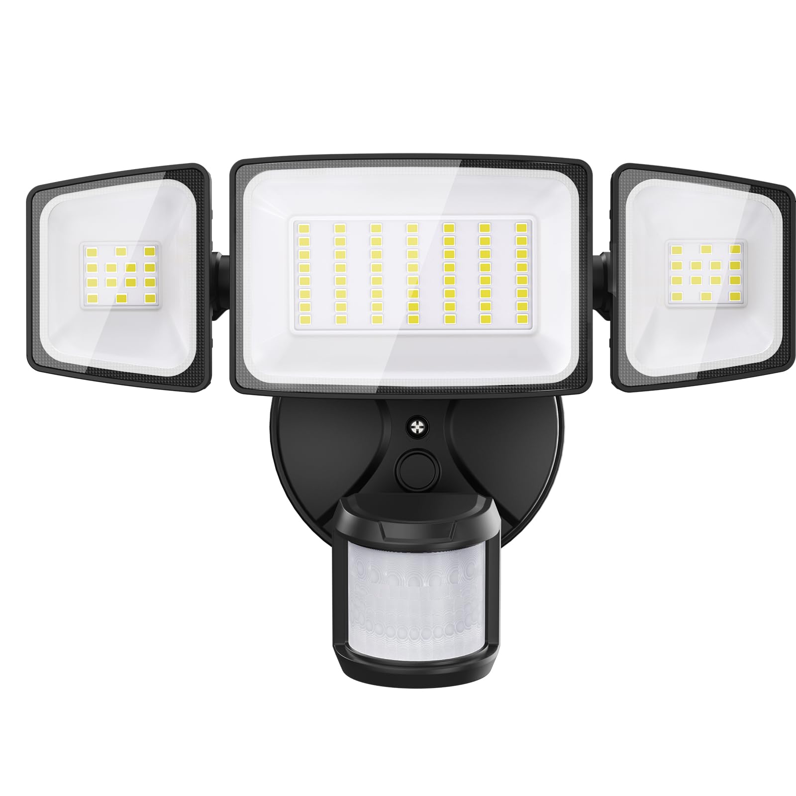 Onforu LED Strahler mit Bewegungsmelder Außen 42W, 3900 LM LED Fluter Außen, Aussenleuchte mit verstellbaren 3 Köpfe, 6500 Kaltweiß Scheinwerfer, IP65 Wasserdicht Flutlicht für Garage, Garten