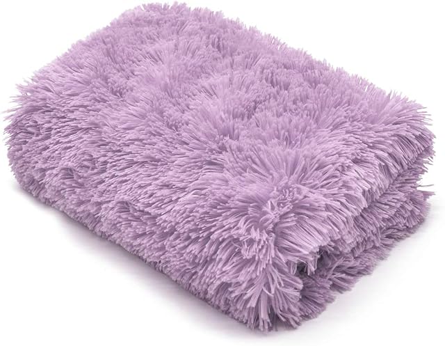 Teddy SOFT & SNUG Fur Throw Blanket With Reversible Plain Sherpa Teddy Fleece Luxury Fluffy Fur Throw Blanket (Soft & Snug Throw Lilac, 150 x 200 CM)