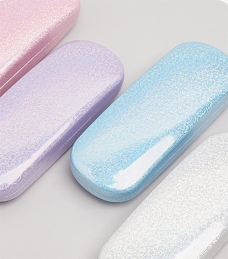 Image of Hard Shell Eyeglasses Case,Protective Case For Glasse Portable Sparkling Shiny Eyeglass Case for Men Women