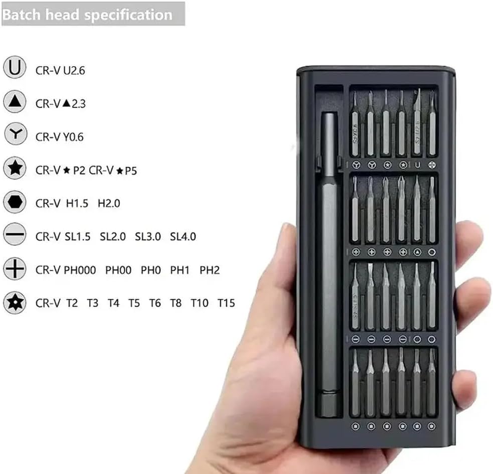 Precision Screwdriver Set 24 in 1 Magnetic Phillips Torx Screw Driver Bits Hand Repair Tools for iPhone PC Game Console DIY