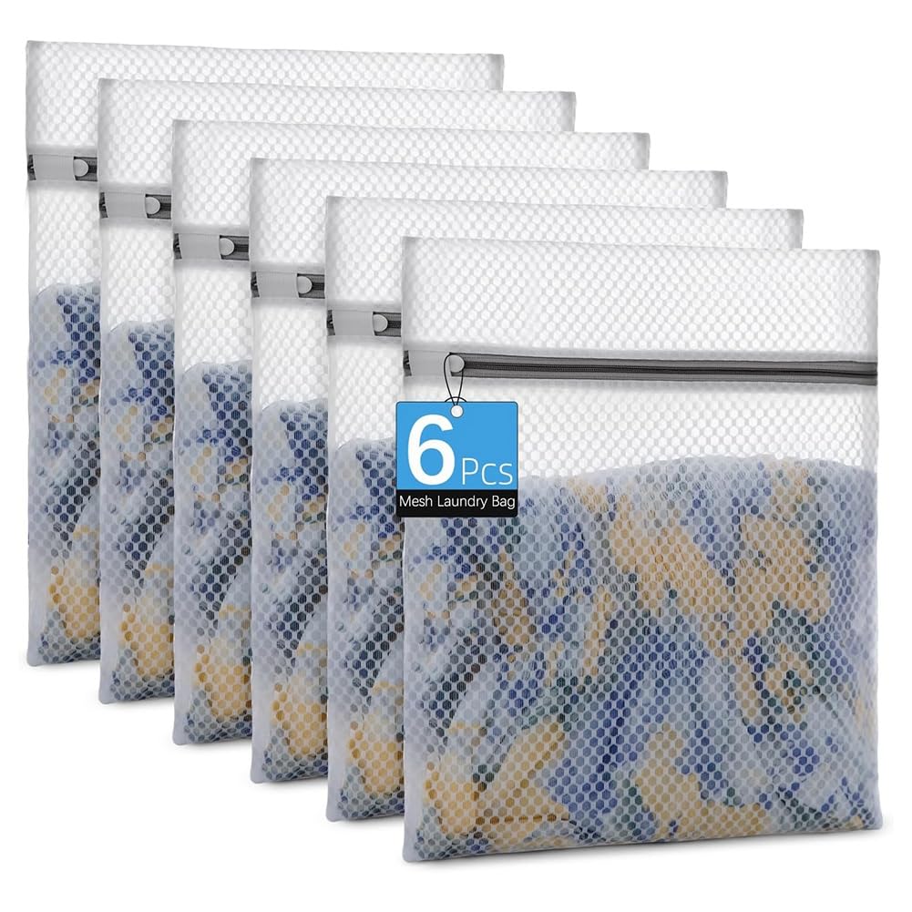 Hndhbfgrt Gentle Wash Protection Laundry Bags for 12x16 Honeycomb Mesh with Zipper Closure- for Bras, Socks,Baby Clothes