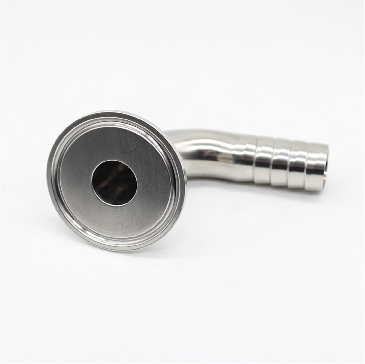 Stainless Steel Elbow 19/25/32/38/51mm OD SS304 Sanitary Hose Barb Pipe Fitting 1.5/2" Tri Clamp 50.5-64mm Ferrule 90 Degree Elbow(2 pac,51mmx Ferrule 64)