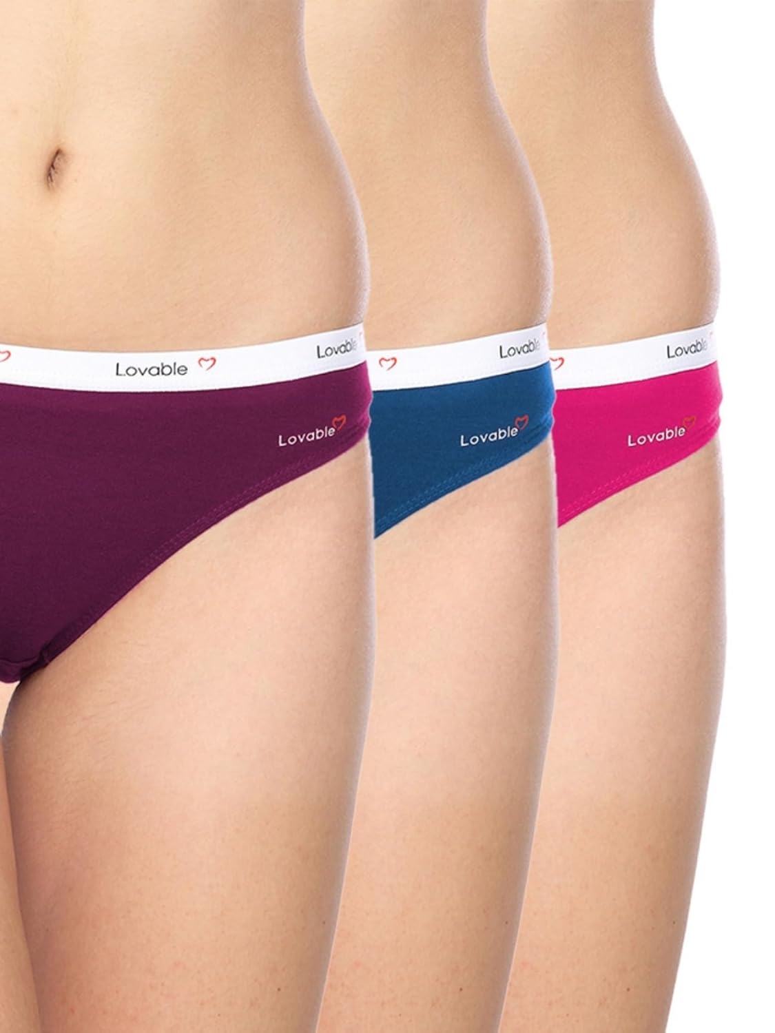 Lovable Women’s Solid Super Combed Cotton Mid Waist Hipster Panties – Regular Fit Full Coverage – Actual Colors May Vary (Assorted Pack 3) – CTN Dailies Bikini Lovable Women’s Solid Super Combed Cotton Mid Waist Hipster Panties – Regular Fit Full Coverage – Actual Colors May Vary (Assorted Pack 3) – CTN Dailies Bikini