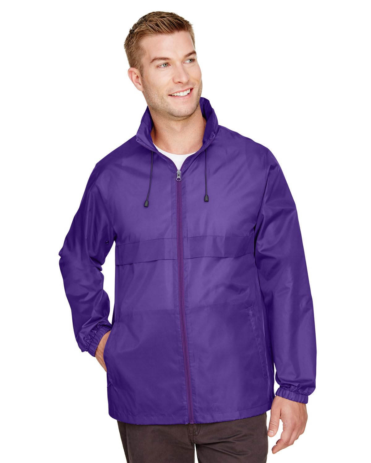 Team 365 Adult Zone Protect Lightweight Jacket, Sport Purple, X-Large