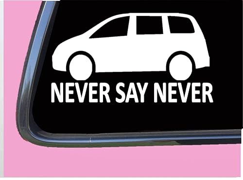Miniatura 2 de Never Say Never MiniVan TP 629 8" mom life baby on board carseat Decal Sticker