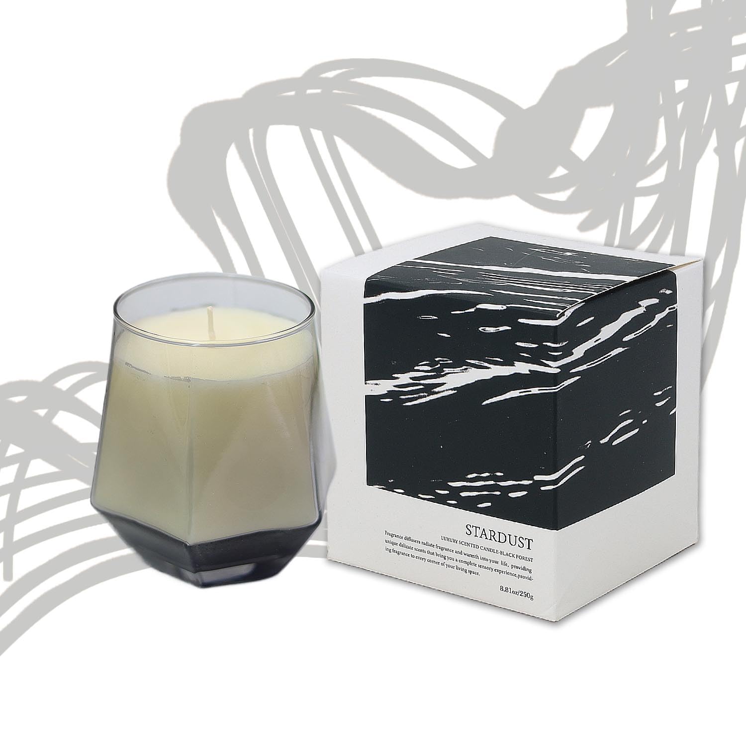 250g Scented Candle Stardust Luxury Aroma Black Forest Fragrance Aromatherapy