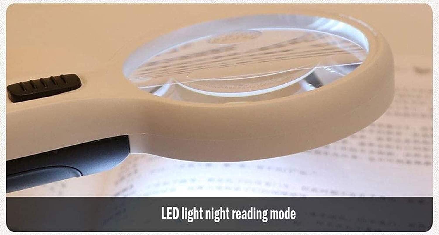 Vergrößerungsglas mit 3/4,5-facher Vergrößerung und HD-Linse, geeignet für Senioren und Menschen mit Sehschwäche, zum Lesen von Büchern, Webseiten, Zeitschriften und Zeitungen. Han