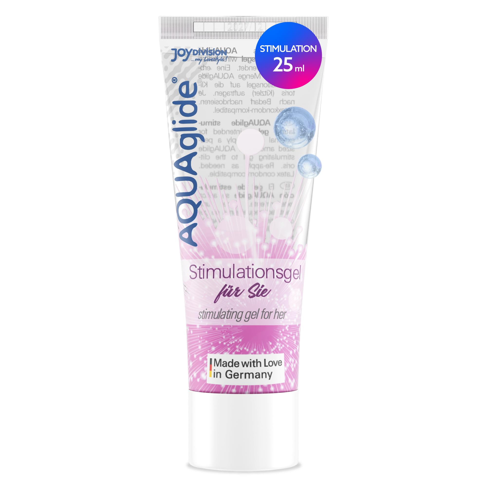 Joydivision AQUAglide Stimulation Gel, 25 ml, pH-Optimized & Vegan Water-Soluble Gel