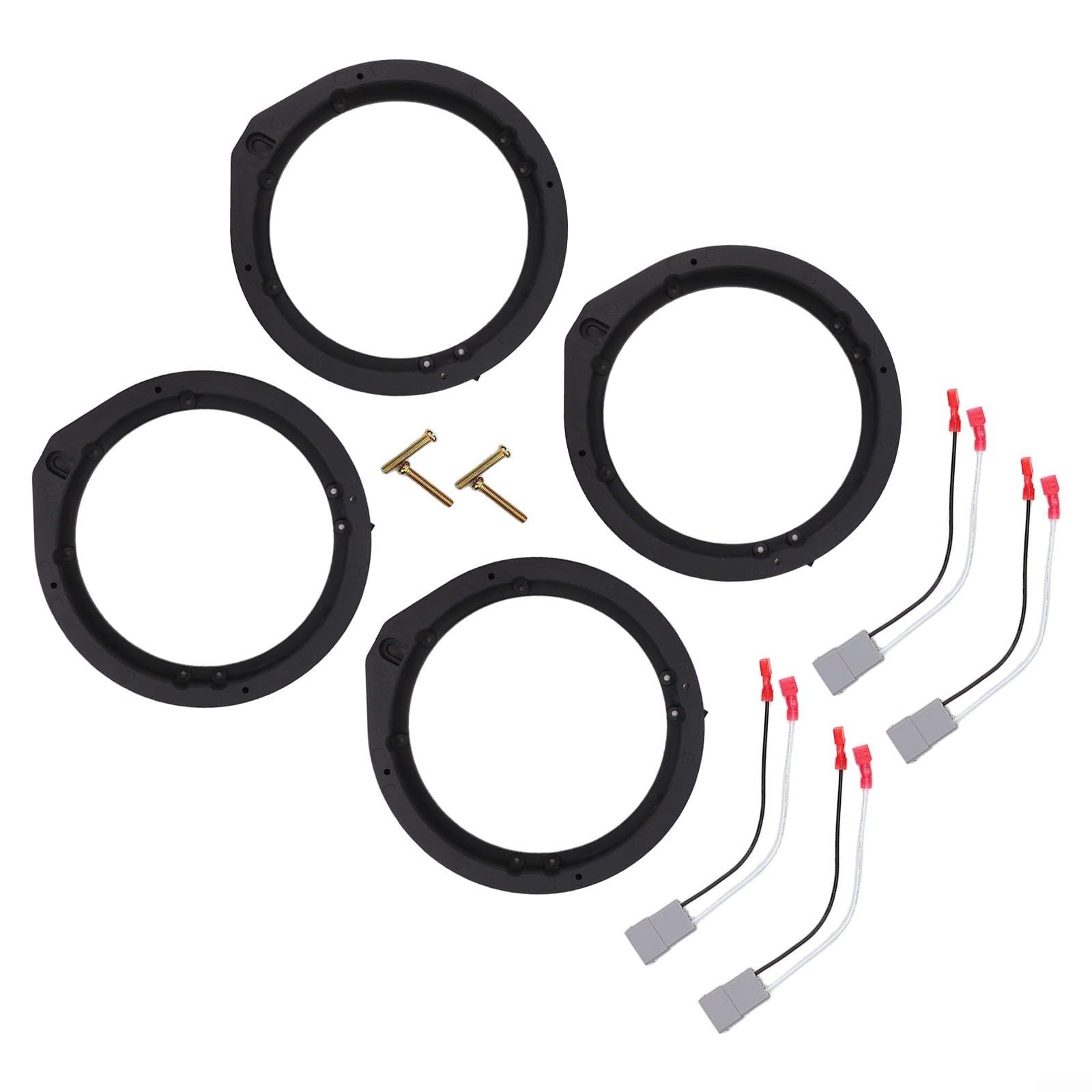 Kit de montage adaptateur de haut-parleur de véhicule Honda 16,5 cm avec faisceau de câblage pour Civic CR-V Odyssey pour installation audio Crosstour Noir