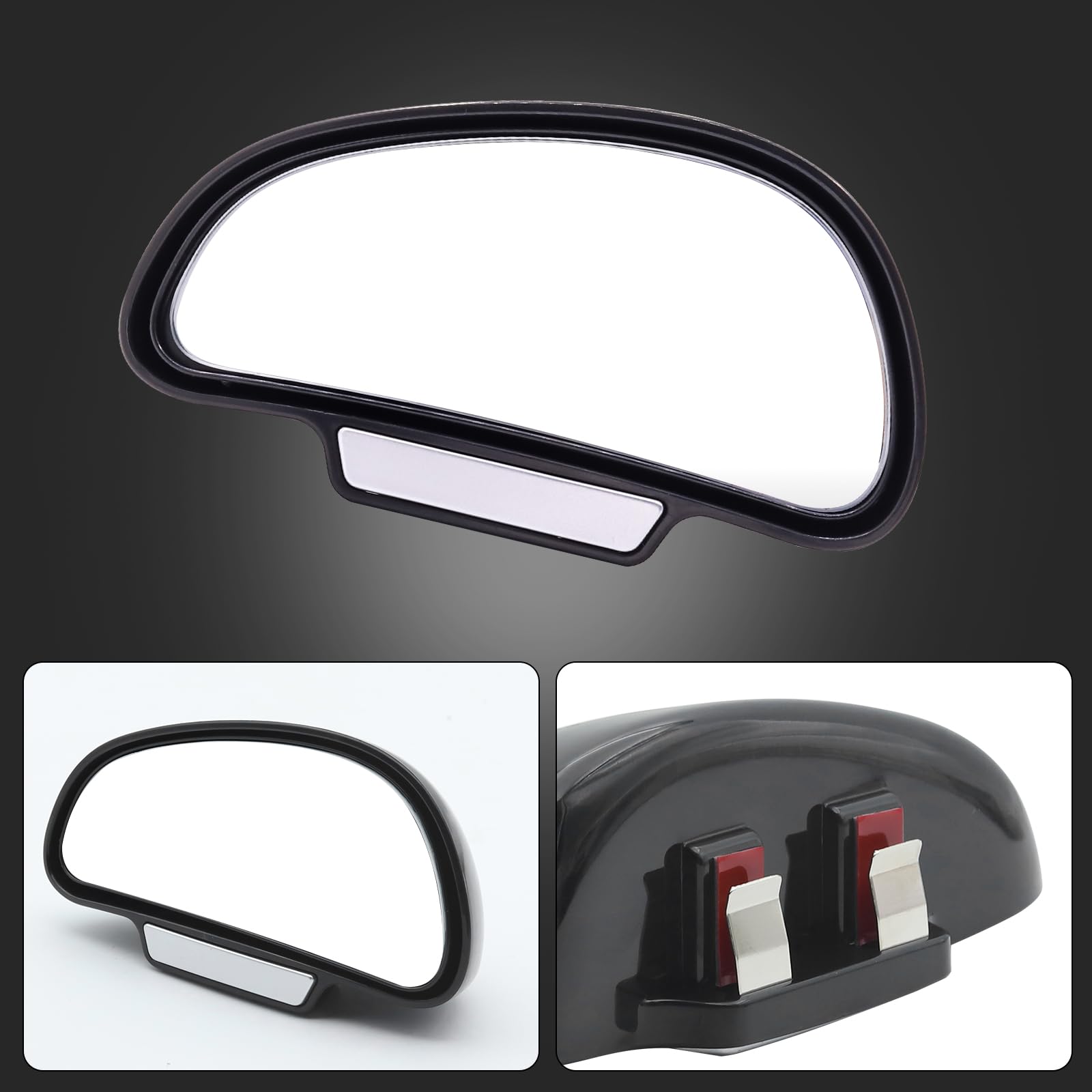 Rétroviseur d'angle mort réglable à 360 degrés pour voiture (gauche + droite)