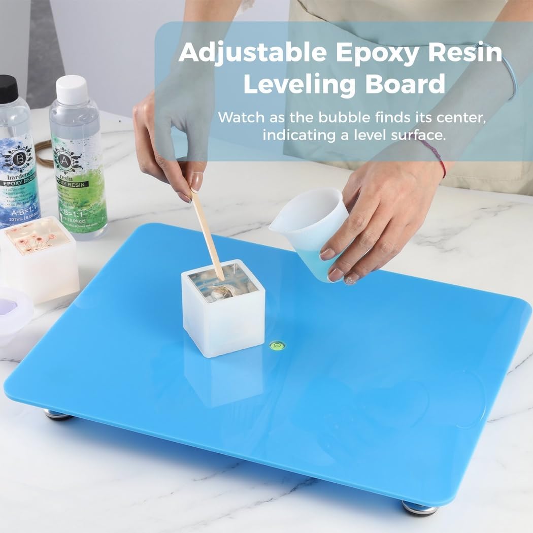 16X12 Adjustable Epoxy Resin Leveling Board With Silicone Mat For Resin Crafting, Acrylic Pouring, And Painting Diy Projects