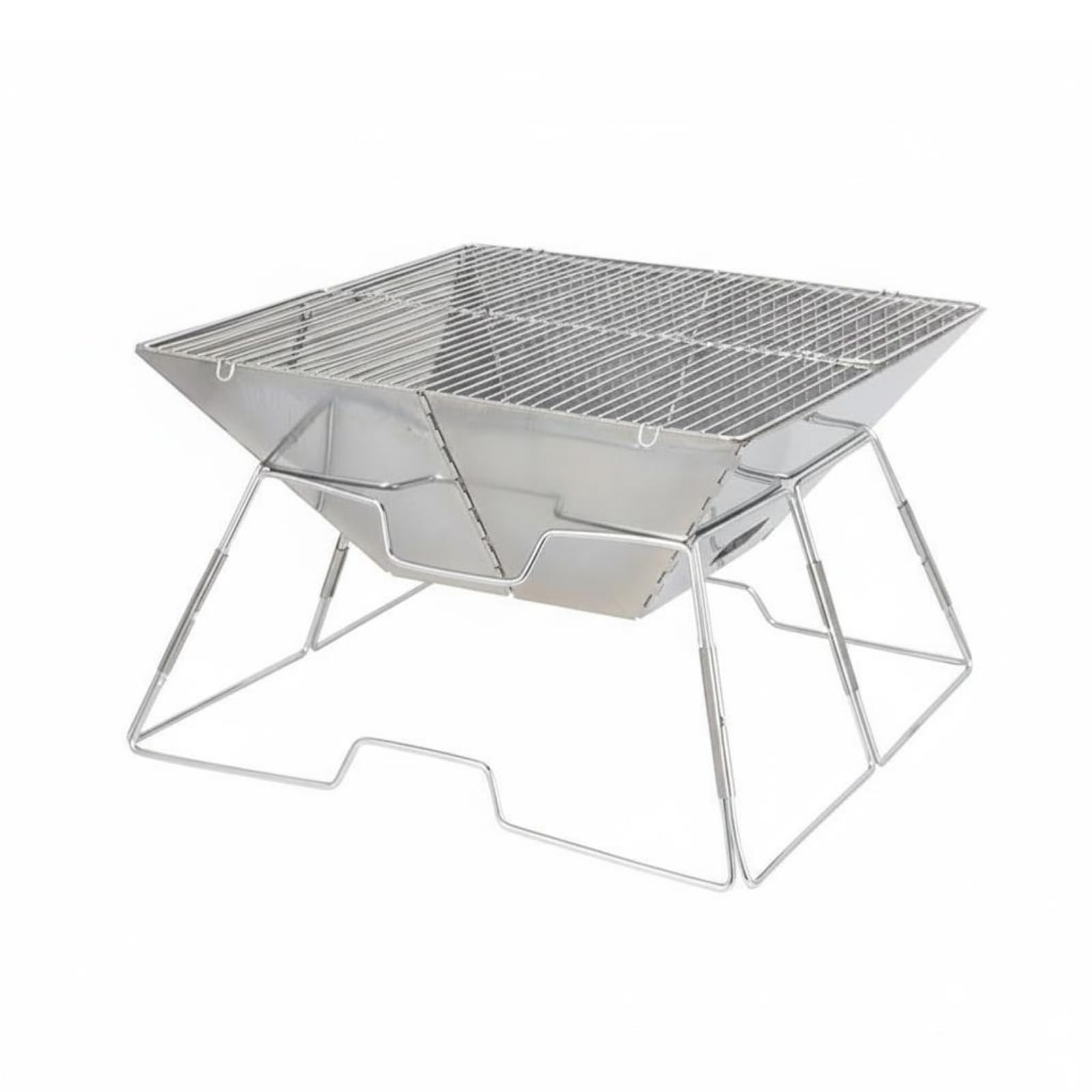 Colcolo Barbecue da Esterno Griglia Barbecue Barbecue a Carbone Griglia Pieghevole Attrezzatura da Cucina All’aperto in Acciaio Inox Superficie di Cottura
