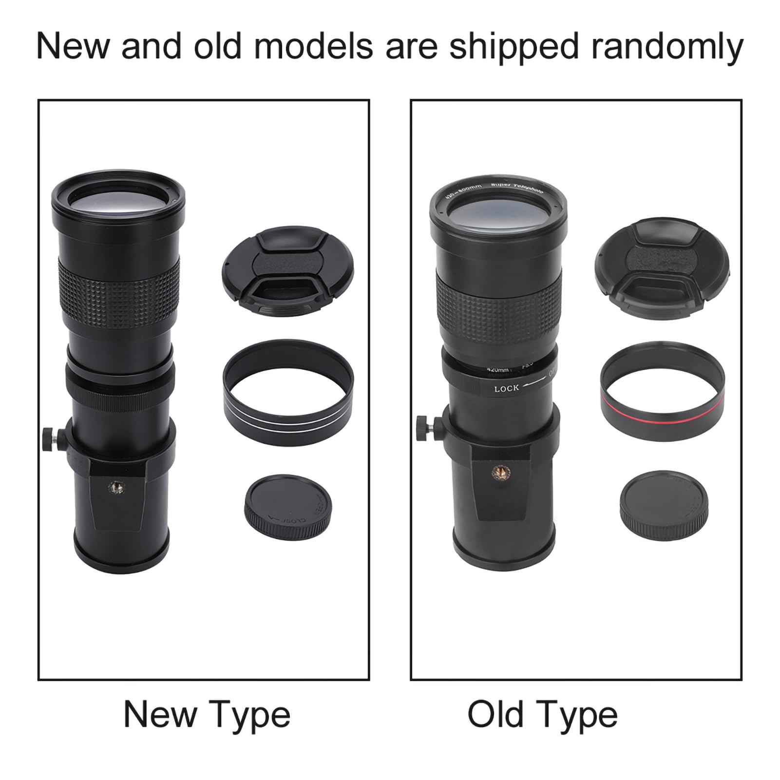SENECESLI 420‑800mm F/8.3‑16 Super Manual Telephoto Zoom Obiektyw do Aparatu SLR