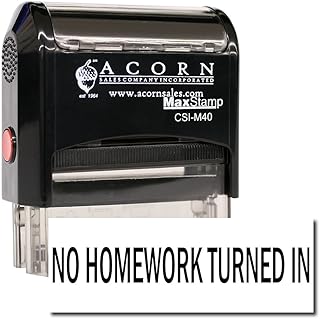 MaxStamp - Large Self-Inking No Homework Turned In Stamp (Black Ink)