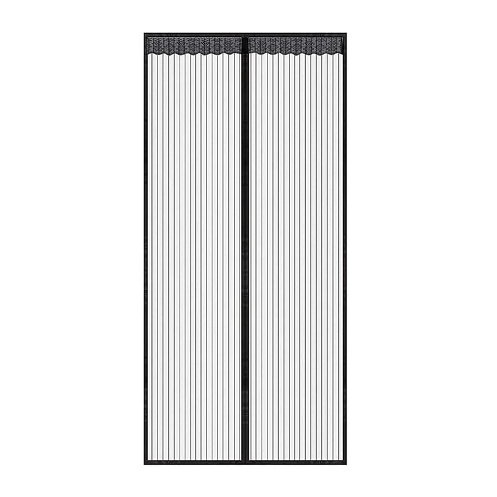 Missffcat Black Summer Mosquito Proof Suction Mesh Door Curtain - Universal Screen For Home Use(,100X210cm)