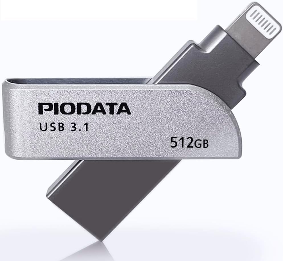 - iXflash 512GB MFi Certified Lightning & USB Type A Flash Pen Drive for iPhone/iPad/Mac/PC External Storage Memory Photo Stick
