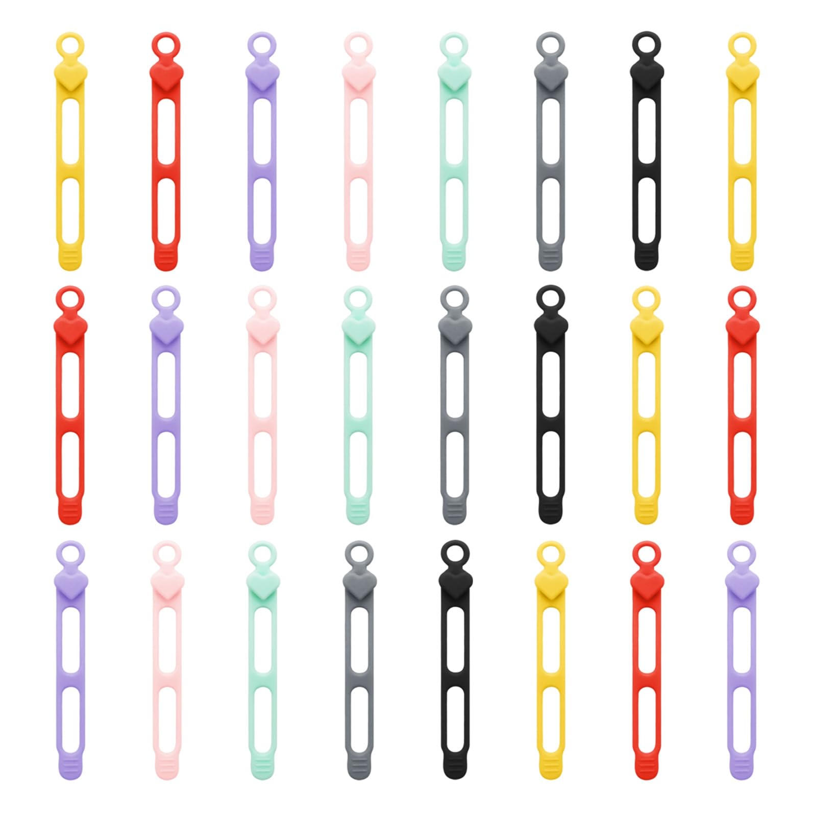 Zentriva Silicone Cable Ties, Reusable Wire Management Straps for Desk