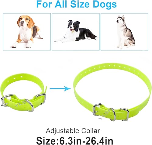 Miniatura 4 de Correa de collar de perro para la mayoría de receptores de collar de choque de entrenamiento electrónico, ajustable, duradera, impermeable, sin