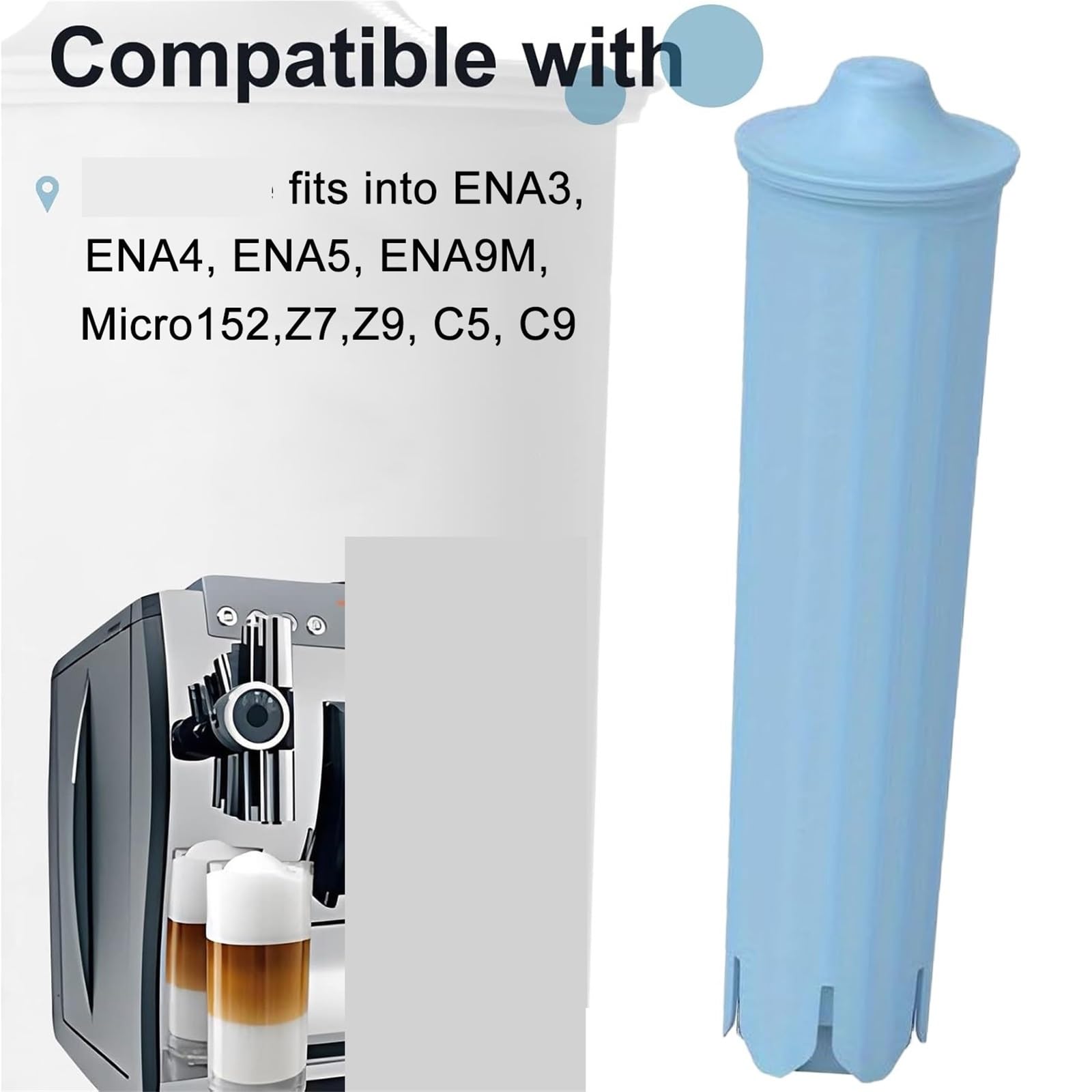 Cartucho De Filtro De Agua De Repuesto, Compatible Con Jura, Clearyl Blue ENA3 ENA5 J6 J9 J95, Accesorio For Máquina De Café(4pcs)