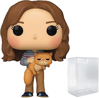 Movies: Harry Potter Prisoner of Azkaban - Hermione Granger with Crookshanks Funko Vinyl Figure (Bundled with Compatible Box Protector Case), Multicolor, 3.75 inches