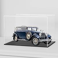 Vista 22 de vitrina acrílica, cajas de acrílico de cubo de 11 x 11 x 11 pulgadas para exhibición, vitrinas transparentes con base negra mate y tapa