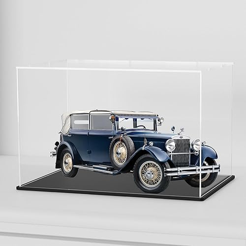 Miniatura 22 de vitrina acrílica, cajas de acrílico de cubo de 11 x 11 x 11 pulgadas para exhibición, vitrinas transparentes con base negra mate y tapa