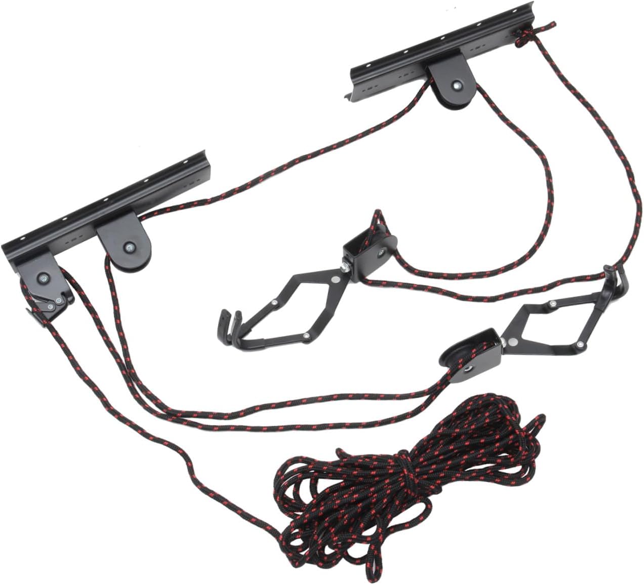 Totority 1set Indoor Bike Mount Sturdy Hanging Hook for Garage Storage Space-saving Design Easy Installation for Home and Apartment Use Black