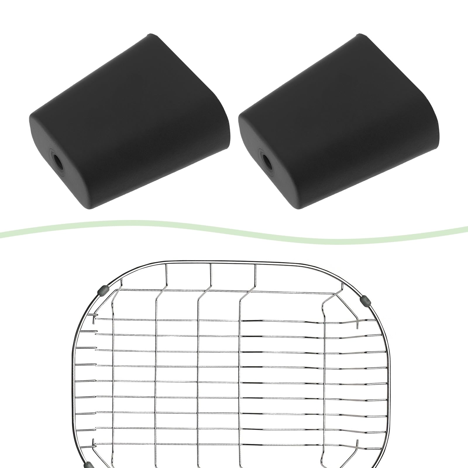 YINETTECH 10pcs Rinse Grid Bumpers and Feet Replacement Part RVA11014 RVA11013 RVA11019 Compatible with Ruvati Rinse (6X Bumpers 4X Feet) - Image 3