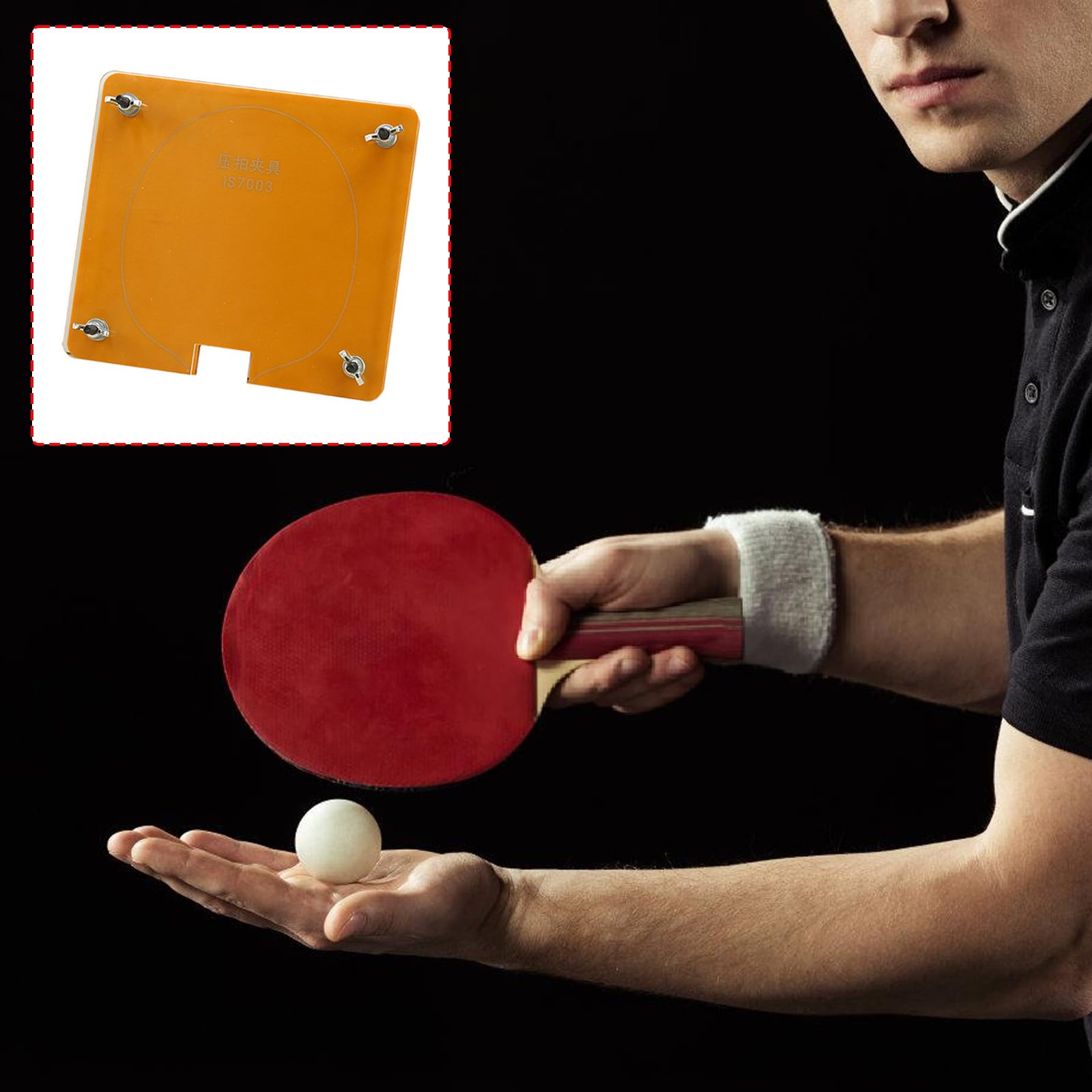 Pingpong Racchetta Morsetto Paddle Press Dispositivo Appiattimento con superfici antiscivolo Installazione Pingpong Paddle Leveler Tool