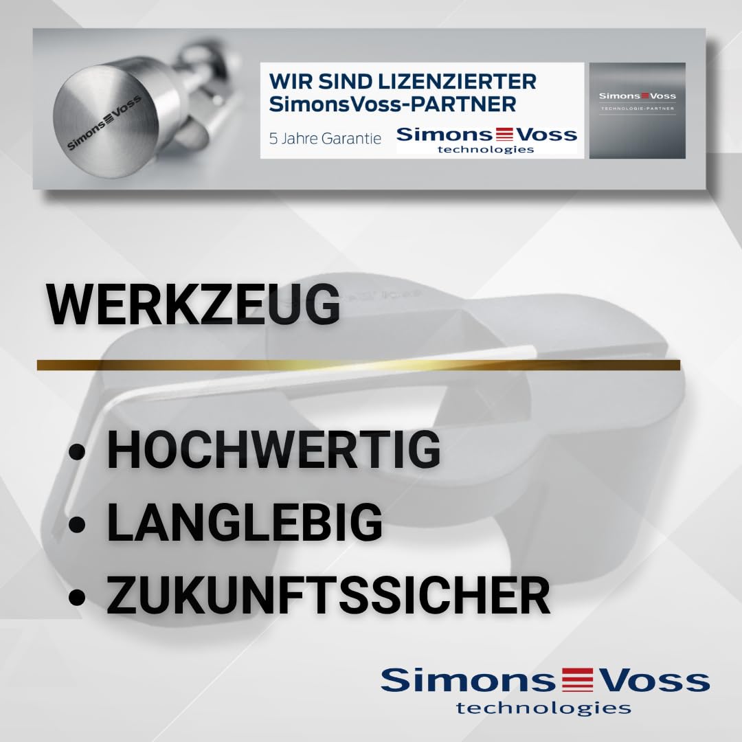 SimonsVoss Montage- und Batterieschlüssel Z5.TOOL für Digital Cylinder AX – inkl. 1,5 mm Inbusschlüssel – Werkzeug zum Abnehmen der Knaufkappe & Demontage des elektronischen Knaufs