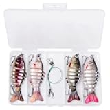 Fishing Lure Kit Topwater Bass Lures Fishing Lures Slow Sinking Swimming Lures Multi Jointed Swimbait Lifelike Hard Bait Trout Perch