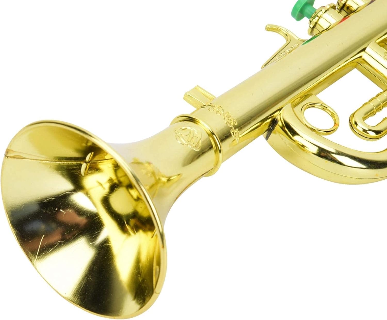 Golden Coated Trumpet, Kid Wind Instrument with 4 Color Keys Full ＆ Loud Sound Early Education Toy Plastic Trumpet Gift Easy to Learn for Boys, Girls : Toys & Games