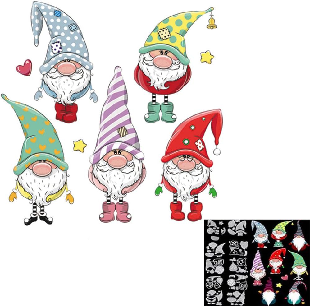 Christmas Santa Claus Cutting Dies,10 Pieces Metal Cutting Dies Stencils Template DIY Craft Paper Card Making Scrapbooking Embossing Christmas Halloween Decor