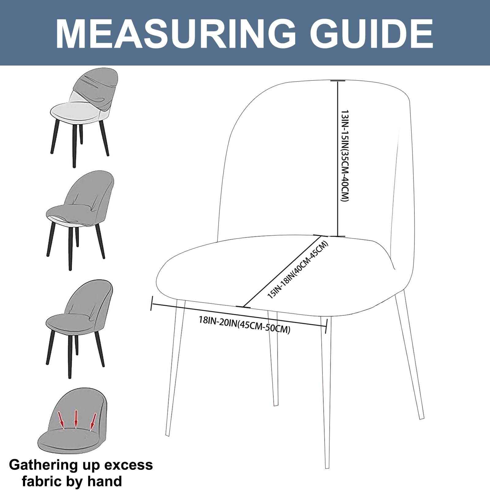 2 Stück Stuhlhussen mit runder, gebogener Rückenlehne, Stretch-Stuhlhusse aus Samt, wiederverwendbarer Schutz for Esszimmerstühle for Büro, Esszimmer, Bankett, Zuhause, Party-Dekor(Black)