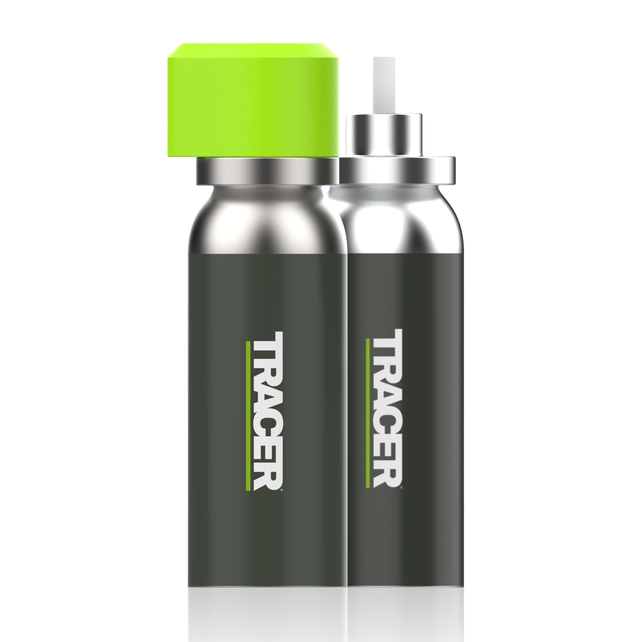 Tracer Trueshot Replaceable Chalk Canisters – Pack of 2 | 250 Shot Capacity Each | High-Vis Green Chalk | Recyclable | Compatible with Trueshot Deep Hole Marker
